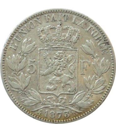 5 franków Leopold Belgia 1873