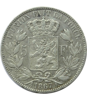 5 franków Leopold Belgia 1867
