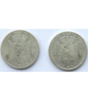 Lot 2 szt. x 2 franki Leopold 1867