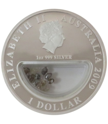 1 $, Skarby Australii - Diamenty, 2009, Srebro Ag 999 + diamenty