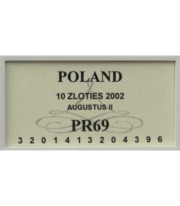 10 zł, August II Mocny - popiersie, GCN PR69