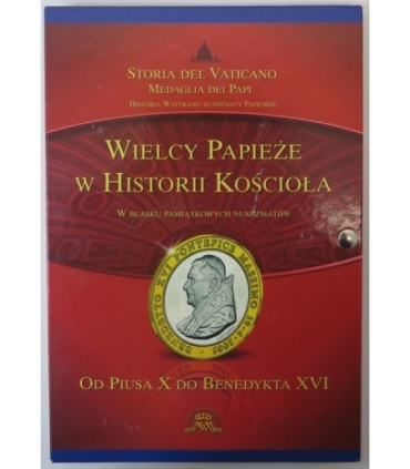 Wielcy Papieże w historii kościoła zestaw 10 medali w etui