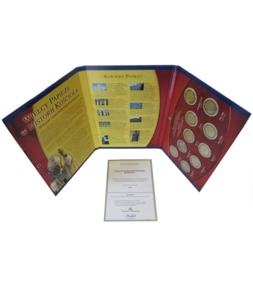 Wielcy Papieże w historii kościoła zestaw 10 medali w etui