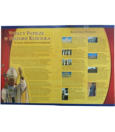 Wielcy Papieże w historii kościoła zestaw 10 medali w etui