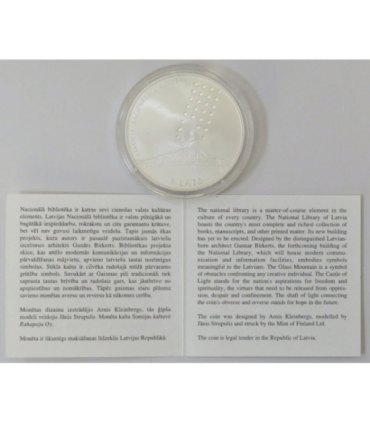 1 lats, Łotwa - Biblioteka Narodowa, 2002