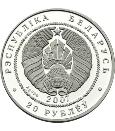 20 rubli, Białoruś - Wilki, 2007, certyfikat