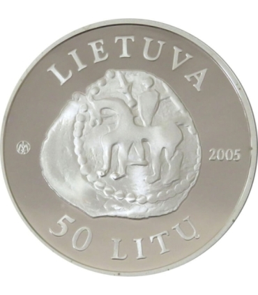 50 litu, Litwa - Kernave, 2005, bardzo rzadka, ceryfikat