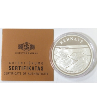 50 litu, Litwa - Kernave, 2005, bardzo rzadka, ceryfikat