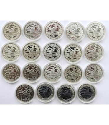 Zestaw 19 numizmatów sławni Polacy srebro Ag925 + certyfikaty