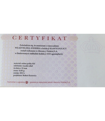 Zestaw 19 numizmatów sławni Polacy srebro Ag925 + certyfikaty