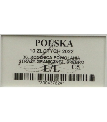 10 zł Straż Graniczna, 30. rocznica powołania, grading GCN L/L