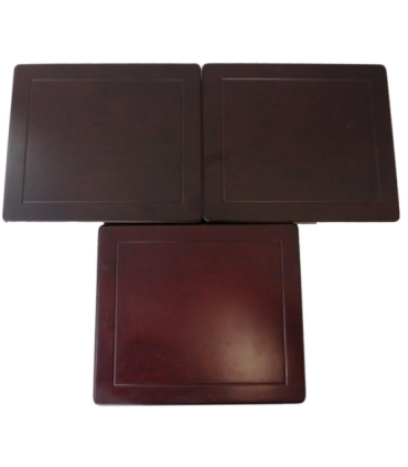 3 drewniane kasety na 36 monet łącznie