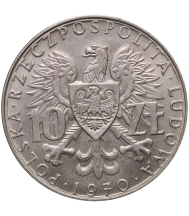10 złotych, 1970 25 lat - Ziemie Odzyskane, stan 1-
