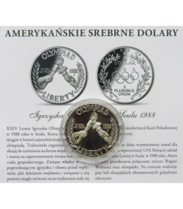 USA 1 dolar, 1988, Igrzyska XXIV Olimpiady, Seul 1988