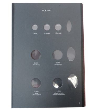 Album używany na monety obiegowe z lat 1996-2000 (w tym 2 zł GN)