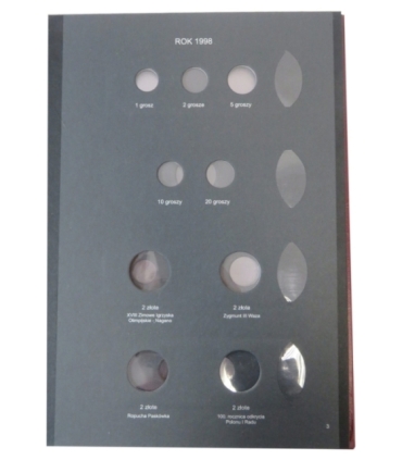 Album używany na monety obiegowe z lat 1996-2000 (w tym 2 zł GN)