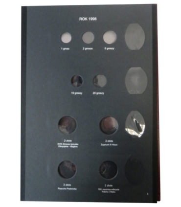 Album używany na monety obiegowe z lat 1996-2000 (w tym 2 zł GN)