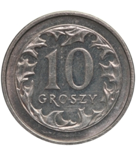 10 groszy, 1990, stan 1-