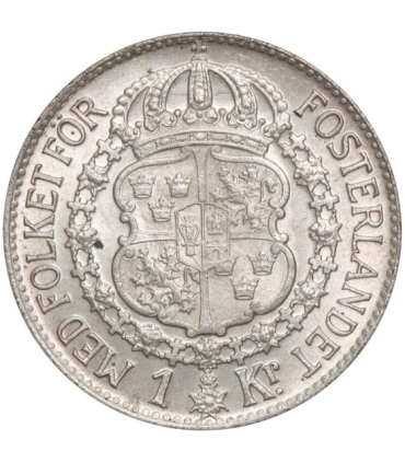 Szwecja 1 korona, srebro Ag800, 1940