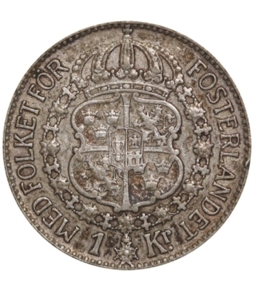 Szwecja 1 korona, srebro Ag800, 1940