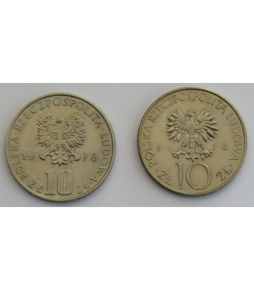 Lot 1976: 10 złoty Prus, 10 złoty Mickiewicz, stan 1/1-
