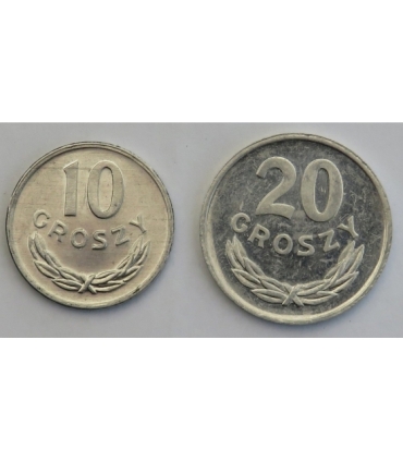 Lot: 10 i 20 groszy 1979 PRL, stany 1/1-