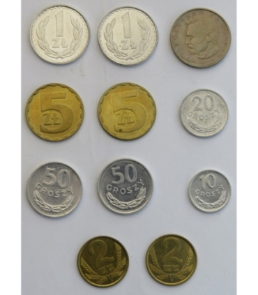 Lot: 11 monet obiegowych PRL z lat 1982-1983, mennicze
