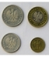 Lot: 1 grosz, 50 groszy, 1 złoty, 2 złote, 1995, stan 1/1-