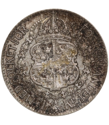 Szwecja 1 korona, srebro Ag800, 1940