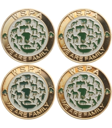 Zestaw 4 medali WSPA, We are family, zwierzęta