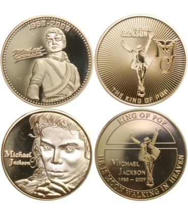 Lot: 2 x numizmat Michael Jackson