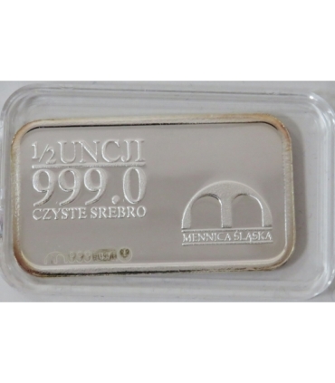 Sztabka Kłaniajcie się Trzej Królowie 1/2 uncji srebro Ag999 - Mennica Śląska