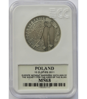 10 zł, Europa bez barier - Towarzystwo Opieki nad Ociemniałymi, GCN MS68