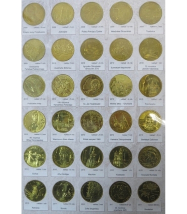 Pełny zestaw monet 2 zł GN 1995-2014, 260 szt.  + album