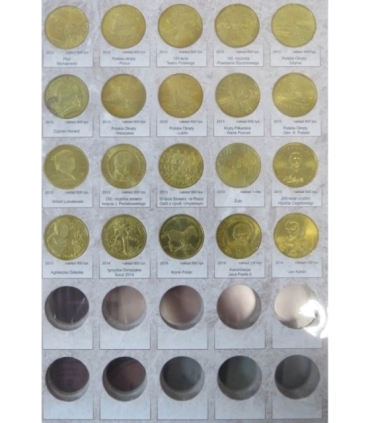 Pełny zestaw monet 2 zł GN 1995-2014, 260 szt.  + album
