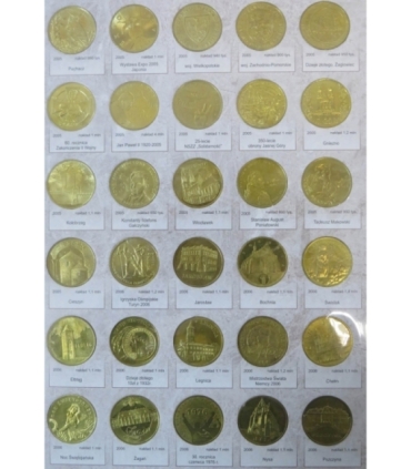 Pełny zestaw monet 2 zł GN 1995-2014, 260 szt.  + album