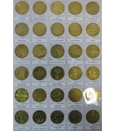 Pełny zestaw monet 2 zł GN 1995-2014, 260 szt.  + album