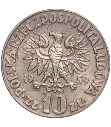 10 zł, Mikołaj Kopernik, 1959, stan 1-/2+