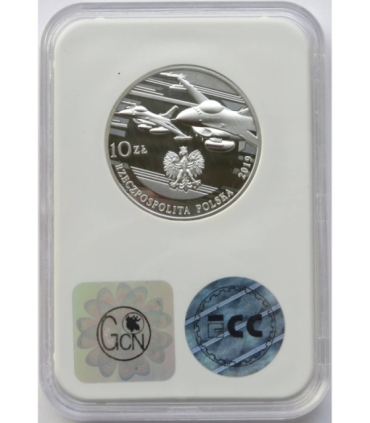10 zł 100-lecie lotnictwa wojskowego, GCN PR70