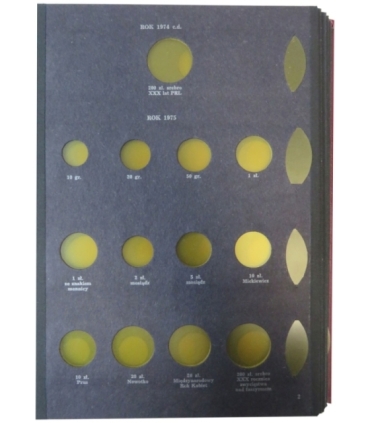 Album używany na monety obiegowe PRL z lat 1973-1986