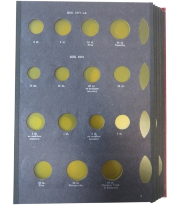 Album używany na monety obiegowe PRL z lat 1973-1986