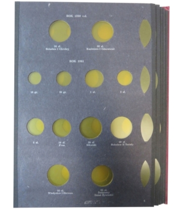 Album używany na monety obiegowe PRL z lat 1973-1986