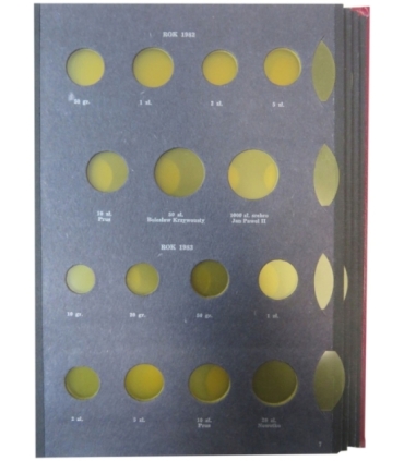 Album używany na monety obiegowe PRL z lat 1973-1986