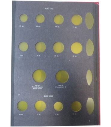 Album używany na monety obiegowe PRL z lat 1973-1986