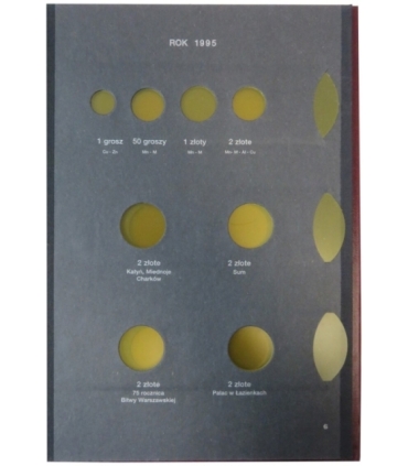 Album używany na monety obiegowe po denominacji z lat 1990-1995