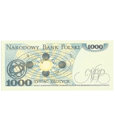 1000 zł, Mikołaj Kopernik, 1982, seria ER, stan 1/1-