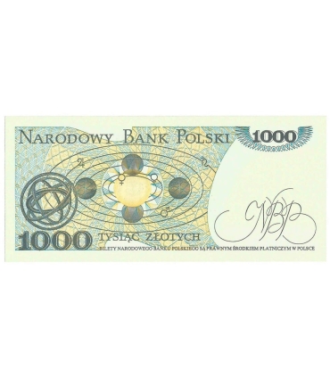 1000 zł, Mikołaj Kopernik, 1982, seria HW, stan 1/1-