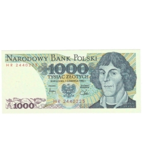 1000 zł, Mikołaj Kopernik, 1982, seria HR, stan 1/1-