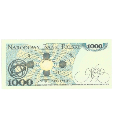 1000 zł, Mikołaj Kopernik, 1982, seria HA, stan 1/1-