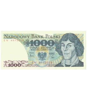 1000 zł, Mikołaj Kopernik, 1982, seria EN, stan 1/1-